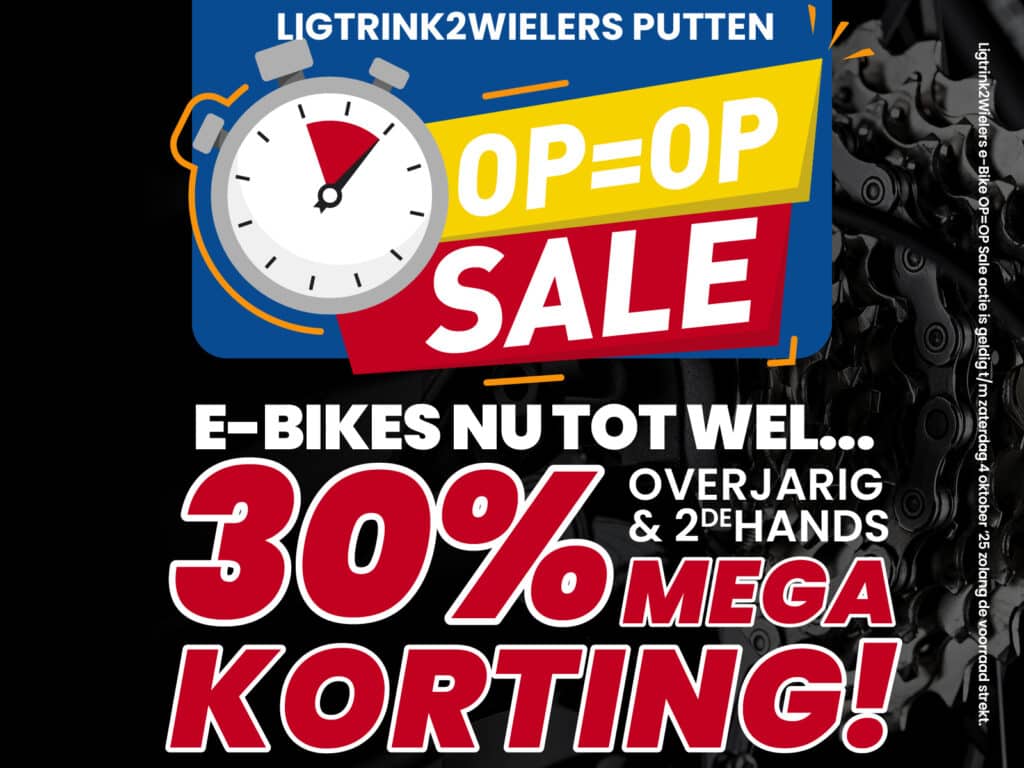 OP=OP E-Bike Sale Mega Korting tot wel 30%!